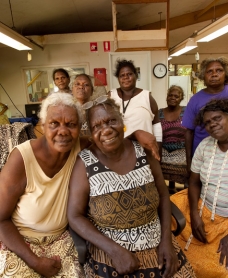 Tiwi Tours operates atour to Bathurst and Melville Islands where visitors get to visit the "morning tea ladies" who tell them about local customs, show them arts and craft such as weaving and perform dancing with family members. They also visit craft centres - Tiwi Designs and Bima Wear Bima Wear women: (front) Noreen Kerinauia, Lucia Pilakui, Marita Kantilla; (behind) Margaret Rose Kantilla, Carmel Kantilla, Antoinette Tipaloura, Genivieve Portamini, Rita Kerinarua.